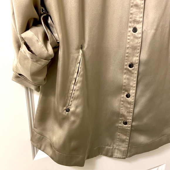 Chicos light olive tunic silk blouse - Picture 5 of 5